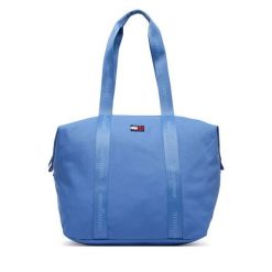 Torebka Tommy Jeans. Niebieskie shopper bag Tommy Jeans, z jeansu, bez dodatków. Za 329.99 zł.