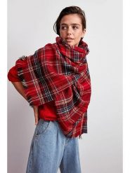 Trendyol Szal w kolorze czerwono-czarnym rozmiar: onesize. Czerwone szaliki damskie Trendyol, bez wzorów, z materiału. Za 83.03 zł.