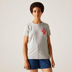 Koszulka sportowa damska Filandra VX. Szare koszulki sportowe damskie Regatta, bez wzorów, bez ramiączek. Za 130.50 zł.