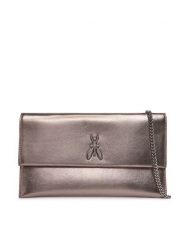 Patrizia Pepe Torebka CB5460/L041-S765 Srebrny. Szare torebki wieczorowe damskie Patrizia Pepe, bez wzorów, ze skóry, bez dodatków. Za 869.99 zł.