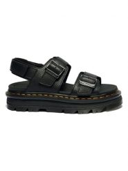 Dr. Martens Skórzane sandały "Zebzag" w kolorze czarnym rozmiar: 38. Czarne sandały damskie Dr Martens, bez wzorów, z otwartym noskiem, bez obcasa, na platformie, bez zapięcia. Za 485.95 zł.