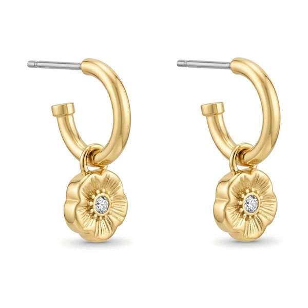 Kolczyki Coach. Żółte kolczyki damskie Coach, złote. Za 249.99 zł.