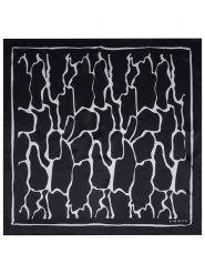 LUHTA Jedwabny szal "Nakolinna" w kolorze czarno-białym - 53 x 53 cm rozmiar: onesize. Białe szaliki damskie Luhta, bez wzorów, z jedwabiu. Za 92.21 zł.