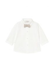 Mayoral Koszula 1101 Écru Regular Fit. Koszule chłopięce Mayoral, bez wzorów, z bawełny, bez kołnierzyka, bez ramiączek. Za 119.99 zł.