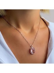 Les Petites Précieuses Pozłacany naszyjnik z zawieszką - dł. 40 cm rozmiar: onesize. Różowe naszyjniki damskie Les Petites Précieuses, z cyrkonią, pozłacane. Za 325.95 zł.