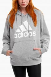 Bluza damska adidas Essentials Big Logo Oversized French Terry Hoodie. Szare bluzy damskie Adidas, xs, bez wzorów, z bawełny, z kapturem. Za 215.99 zł.