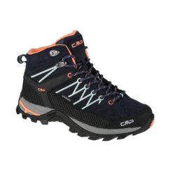 Buty trekkingowe damskie, Rigel Mid. Niebieskie obuwie trekkingowe damskie CMP, z materiału, bez zapięcia. Za 349.99 zł.