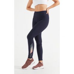 Legginsy fitness damskie Domyos. Czarne legginsy damskie DOMYOS, l, bez wzorów, z elastanu. Za 59.99 zł.