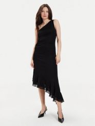 TWINSET Sukienka koktajlowa 241TT2093 Czarny Regular Fit. Czarne sukienki damskie Twinset, bez wzorów, z wiskozy, wizytowe, bez ramiączek. Za 459.99 zł.