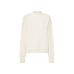 Damski sweter z okrągłym dekoltem Pepe Jeans Irma. Białe swetry klasyczne damskie Pepe Jeans, na zimę, z jeansu, bez kołnierzyka. Za 344.35 zł.
