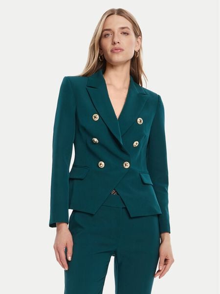 Rinascimento Marynarka CFC0126227003 Zielony Slim Fit. Zielone marynarki i żakiety damskie Rinascimento, xl, bez wzorów, z syntetyku. Za 379.99 zł.