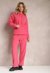 Czerwony 2-częściowy Komplet Ocieplany z Bluzą i Spodniami Enchante. Czerwone bluzy damskie Renee, l, bez wzorów, z dresówki, z kapturem. Za 84.99 zł.