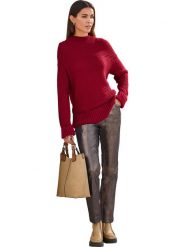 Heine Sweter w kolorze czerwonym rozmiar: 40. Czerwone swetry klasyczne damskie Heine, z bawełny, bez kołnierzyka. Za 58.95 zł.