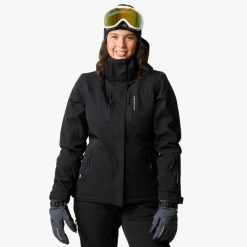 Kurtka narciarska kobieca Swedemount Cervinia Jacket wodoodporna. Czarne kurtki damskie SWEDEMOUNT, na zimę, bez wzorów, bez kaptura. Za 599.99 zł.