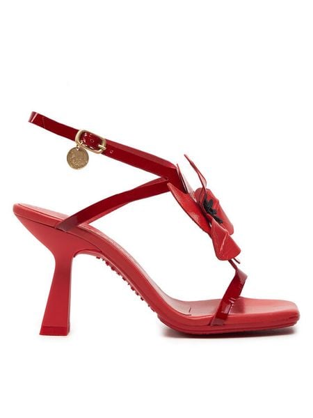 Hispanitas Sandały Cliente GOYA24 C002 Czerwony. Czerwone sandały damskie Hispanitas, bez wzorów, ze skóry, bez obcasa, na słupku, bez zapięcia. Za 679.99 zł.