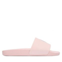 Klapki Polo Ralph Lauren. Czerwone klapki damskie Polo Ralph Lauren, bez wzorów, bez obcasa, bez zapięcia. Za 329.99 zł.