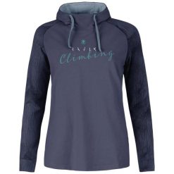 Bluza damska z kapturem Rafiki Estrella. Niebieskie bluzy damskie RAFIKI, bez wzorów, z kapturem. Za 365.75 zł.