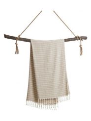 Samimi Chusta hammam w kolorze beżowym - 180 x 100 cm rozmiar: onesize. Brązowe chusty damskie Samimi, bez wzorów, z bawełny. Za 114.17 zł.