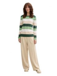 Tom Tailor Sweter w kolorze zielono-biało-beżowym rozmiar: XL. Białe swetry klasyczne damskie Tom Tailor, xl, bez kołnierzyka. Za 78.47 zł.