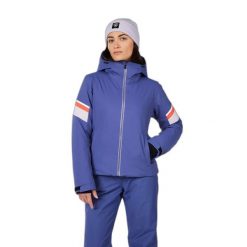 Damska kurtka narciarska Rossignol Strawpile. Niebieskie kurtki damskie Rossignol, bez wzorów, bez kaptura. Za 1,029.00 zł.