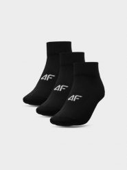 4F Skarpety casual za kostkę (3-pack) damskie 39-42. Czarne skarpetki damskie 4F, bez wzorów, z bawełny. Za 44.99 zł.