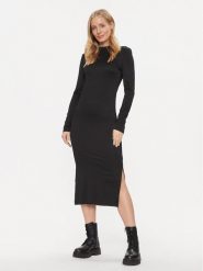 JDY Sukienka codzienna Filipa 15305343 Czarny Slim Fit. Czarne sukienki damskie JDY, bez wzorów, z syntetyku, bez ramiączek. Za 79.99 zł.