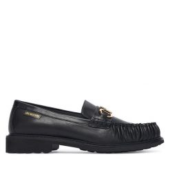 Mokasyny LOVE MOSCHINO. Czarne mokasyny damskie Love Moschino, bez obcasa. Za 1,139.00 zł.