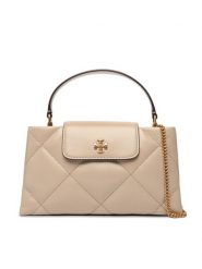 Tory Burch Torebka Kira Diamond Quilt East-West Top Handle 174999 Beżowy. Brązowe torebki klasyczne damskie Tory Burch, ze skóry, bez dodatków. Za 2,379.00 zł.
