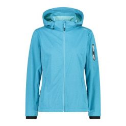 Damska kurtka turystyczna z kapturem CMP. Niebieskie kurtki damskie CMP, bez wzorów, z puchu, z kapturem. Za 393.30 zł.