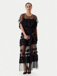 NORMA KAMALI Sukienka koktajlowa ST1253BDP31001 Czarny Loose Fit. Czarne sukienki damskie Norma Kamali, bez wzorów, z syntetyku, wizytowe, bez ramiączek. Za 1,939.00 zł.