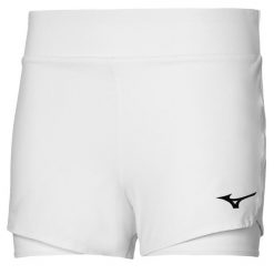 Spodenki tenisowe damskie Mizuno Flex Short. Białe spodenki sportowe damskie Mizuno, xs, bez wzorów, z elastanu, do biegania. Za 79.99 zł.
