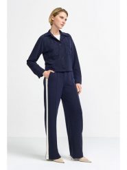 Rich & Royal Spodnie w kolorze granatowym rozmiar: S. Niebieskie spodnie materiałowe damskie Rich & Royal, bez wzorów, z materiału. Za 202.03 zł.