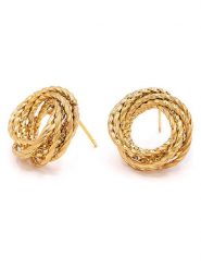 MOODE Kolczyki-wkrętki "Suzanne" rozmiar: onesize. Żółte kolczyki damskie MOODE, ze stali. Za 78.66 zł.