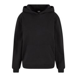 Oversize polarowa bluza z kapturem dla kobiet Urban Classics. Czarne bluzy damskie Urban Classics, bez wzorów, z polaru, z kapturem. Za 168.00 zł.