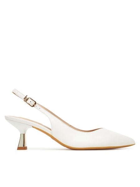 Liu Jo Czółenka Sandie 09 SA5197 P0062 Biały. Białe czółenka damskie Liu Jo, bez wzorów, ze skóry, bez obcasa. Za 459.99 zł.