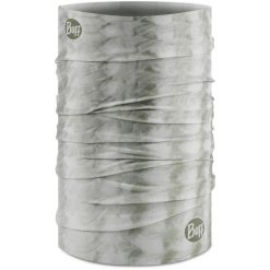 Komin na szyję - Bandana BUFF Coolnet UV® z ochroną UV. Szare kominy damskie Buff, na lato, bez wzorów, z elastanu. Za 49.99 zł.
