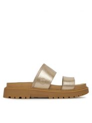 Timberland Klapki Clairemont Way TB0A2Q31N751 Złoty. Żółte klapki damskie Timberland, bez wzorów, ze skóry, bez obcasa, bez zapięcia. W wyprzedaży za 259.99 zł.