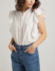 LEE FEMININE WOVEN TOP DAMSKA BLUZKA ECRU L49YZKNQ 112111153. Bluzki damskie Lee, l, bez wzorów, bez kołnierzyka, bez ramiączek. Za 129.99 zł.