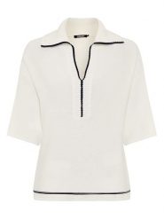 Olsen Sweter w kolorze białym rozmiar: 48. Białe swetry klasyczne damskie Olsen, bez kołnierzyka. Za 149.95 zł.