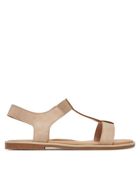 Nelli Blu Sandały CS166-3A Beżowy. Brązowe sandały dziewczęce Nelli Blu, z materiału, bez obcasa, bez zapięcia. Za 59.99 zł.