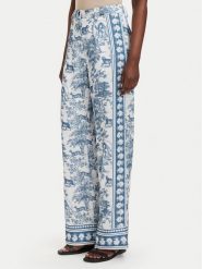 Fracomina Spodnie palazzo FS26SV3015W459K5 Niebieski jasny Flare Fit. Niebieskie spodnie materiałowe damskie Fracomina, bez wzorów, z materiału. Za 659.99 zł.