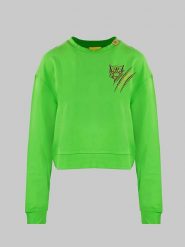 Plein Sport Bluza w kolorze jasnozielonym rozmiar: XS. Zielone bluzy damskie Plein Sport, xs, bez wzorów, z bawełny, bez kaptura. Za 122.96 zł.