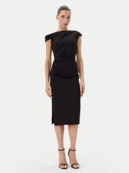 Rinascimento Sukienka koktajlowa CFC0123797003 Czarny Regular Fit. Czarne sukienki damskie Rinascimento, bez wzorów, z syntetyku, wizytowe, bez ramiączek. Za 289.99 zł.