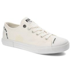 Białe Trampki Big Star Damskie Wygodne Obuwie. Białe trampki damskie Big Star, bez wzorów, ze skóry, bez zapięcia. Za 79.00 zł.
