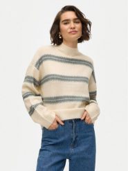 Vero Moda Golf Dazzle 10310850 Beżowy Loose Fit. Brązowe golfy damskie Vero Moda, s, bez wzorów, z syntetyku, bez ramiączek. Za 169.99 zł.