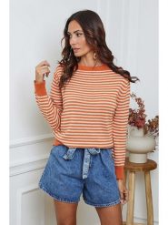 So Cachemire Sweter "Dweg" w kolorze beżowo-pomarańczowym rozmiar: S. Pomarańczowe swetry klasyczne damskie So Cachemire, s, z kaszmiru, bez kołnierzyka. Za 187.99 zł.