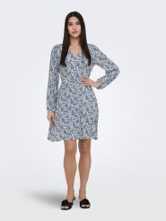 ONLY Sukienka w kolorze niebiesko-białym rozmiar: S. Białe sukienki damskie Only, bez wzorów, z wiskozy, bez ramiączek. Za 86.99 zł.