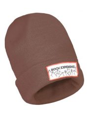 ROCK EXPERIENCE Czapka beanie "Vorlage" w kolorze szarobrązowym rozmiar: onesize. Brązowe czapki damskie ROCK EXPERIENCE, z aplikacjami, prążkowane. Za 65.99 zł.