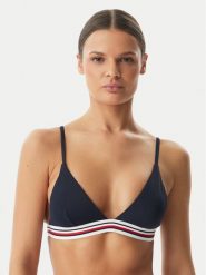 Tommy Hilfiger Góra od bikini UW0UW06350 Granatowy. Niebieskie bikini Tommy Hilfiger, bez wzorów, z syntetyku. Za 209.99 zł.