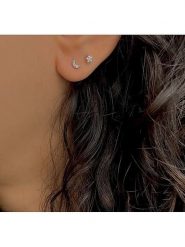 DI GIORGIO Srebrne kolczyki-wkrętki z cyrkoniami rozmiar: onesize. Szare kolczyki damskie DI GIORGIO, z cyrkonią, srebrne. Za 52.99 zł.